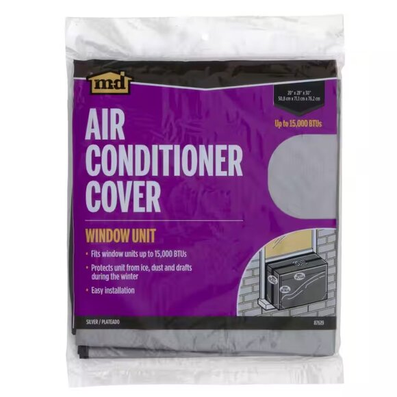 M-D Building Products Large Silver Air Conditioning Cover for Window Units - Picture 1 of 13